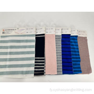 Blauwe stripe fluwelen stof